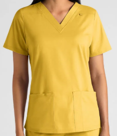 Blusa Medica UA Butter soft strech, con cuello V con 3 bolsillos, Mujer, Antifluido