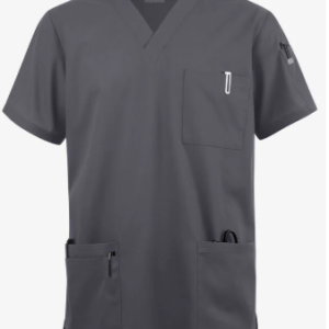 Camisa medica Butter soft  con cuello V y 6 bolsillos, Hombre