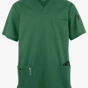 Camisa Medica UA Butter Soft Stretch cuello V, 6 Bolsillos, Hombre, Antifluido